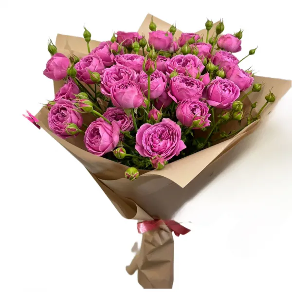 Букет из кустовых пионовидных роз