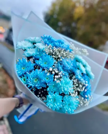 Голубое небо на закате